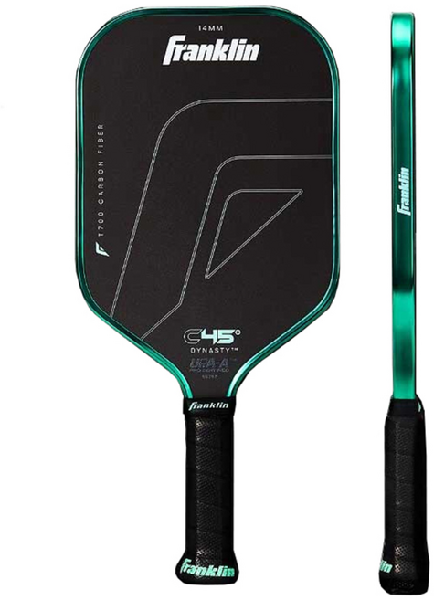 프랭클린 C45 Carbon 다이너스티 16mm 14mm 피클볼 패들 라켓 입문용 경기용 훈련 스포츠, 1개, 단일옵션