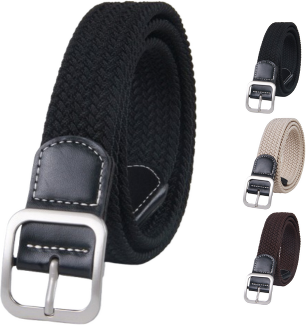 TOROHA 남녀공용 캐주얼 캔버스 스판 벨트