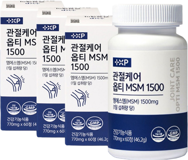[슈퍼팜]관절보궁 대체 미국옵티MSM 1500 옵티머스트 엠에스엠 관절 연골 영양제, 3박스, 60회분