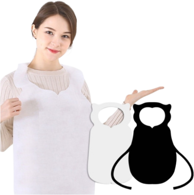 국내생산 엘가드 부직포 앞치마 (500매) 음식점 학교 병원 요식업, 1개, 끈형 블랙 500매