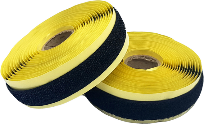 폭 1.5cm 국산 좁은폭 접착벨크로 양면테이프, 검정색, 거칠이 보들이 각 1미터씩, 1개