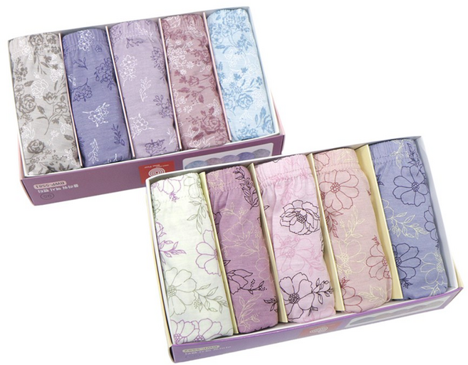 하누리 여성 면 빅사이즈 90~110 전사이즈 플라워 맥시 데일리 팬티 세트 10종