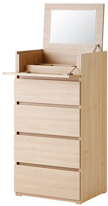 한샘 샘베딩 스테디 서랍장 5단 600 멀티형 2종, B형: 라이트오크(B)