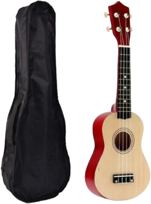 입문용 우쿨렐레 소프라노 통기타 미니 기타 21인치 초보자, 1세트