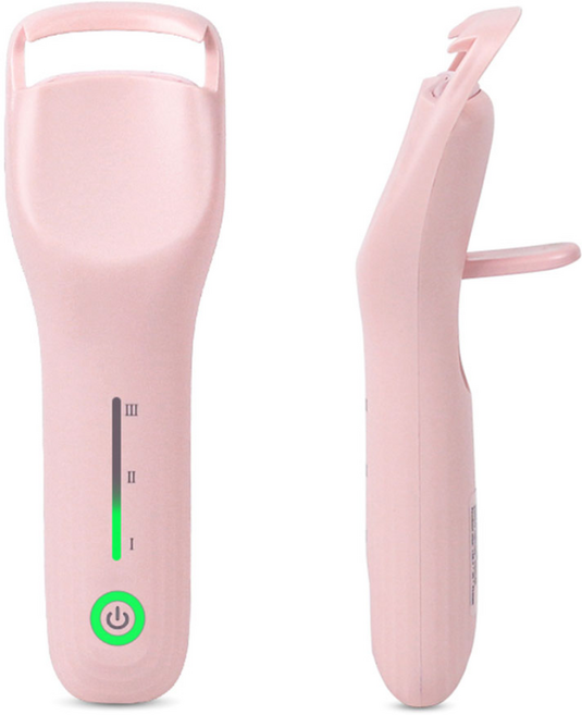 MOKIN 롱라스팅 미니 휴대용 속눈썹 고데기 전기 히팅 뷰러 3단계 온도 감온변색 Type-C 충전식, 핑크