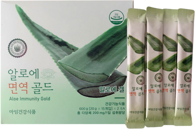알로에마임건강식품 알로에 면역 골드 20gX30개, 30개, 20g