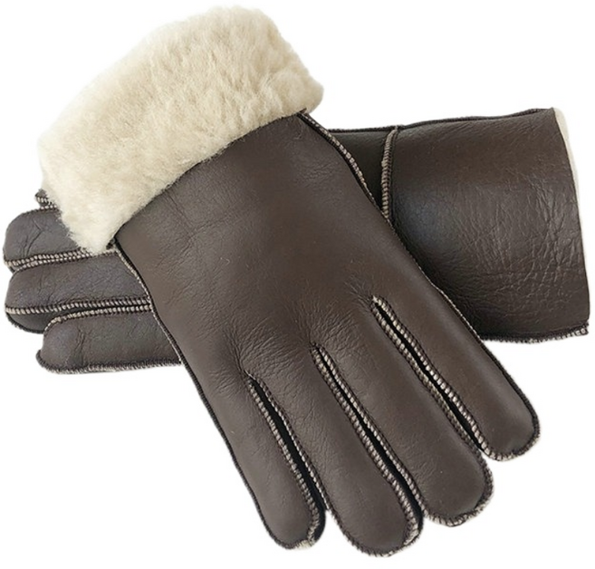 Makone 장갑 남성보온 두꺼운 털추가 방한 보온 손가락장갑 방풍 바이크 스키 양가죽무스탕 핸드