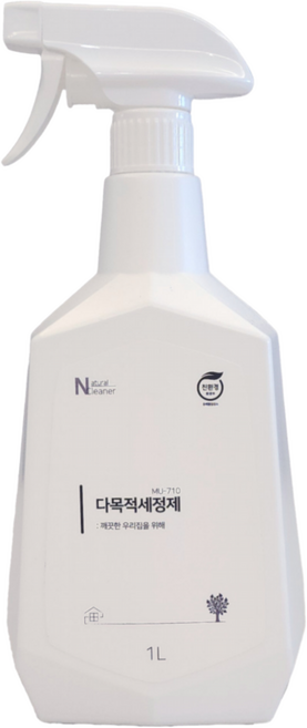 친환경 멀티클린 다목적 세정제 (욕실 주방 다용도 청소세제)얼룩/ 기름/ 오염 제거, 6개, 1L