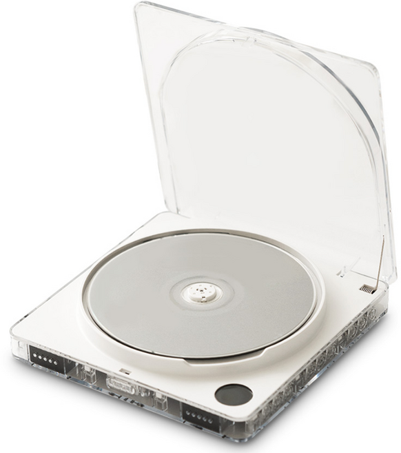 아이리버 IMP-R1 투명 CD플레이어 내장스피커 블루투스 스피커 겸용 유무선이어폰 연결가능 CD리핑 MicroSD재생 휴대용 MP3, 화이트