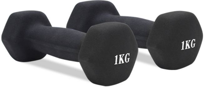 홈트러브 네오프렌 아령 세트, 1kg, 2개