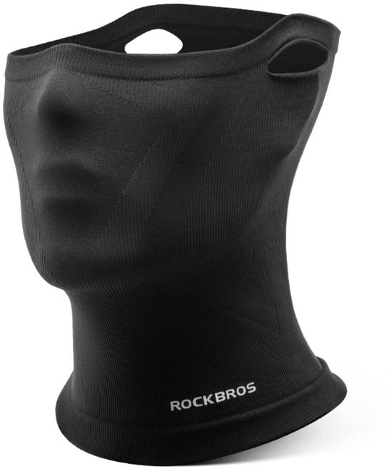 락브로스 자전거 넥게이터 니트형 바라클라바 방풍11250009, 블랙, 1개