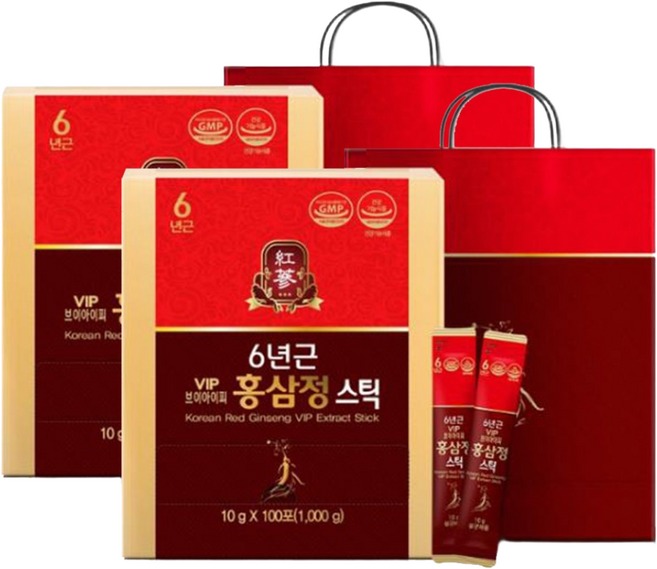 인삼농협 동의삼 VIP 홍삼정스틱 100포 2ea, 100회분, 2개