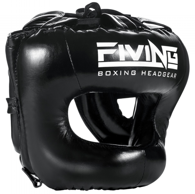 FIVING 복싱 헤드기어 권투 mma 코보호 헤드기어, 1개, 블랙+화이트