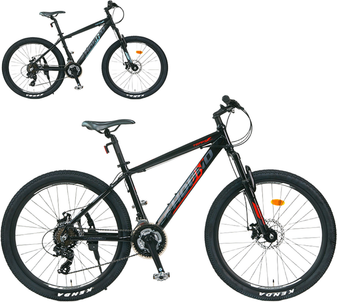 삼천리자전거 26 팀X500D 알루미늄 시마노21단 디스크브레이크 생활용 성인 MTB자전거, 1개, 172cm, 블랙/레드 M