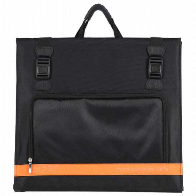 휴대용 태양광 태양열 충전기 솔라패널 60W 접이식 가방형 충전기 솔라판넬 캠핑 차박 낚시, 인산철파워뱅크 160, 1개, 블랙