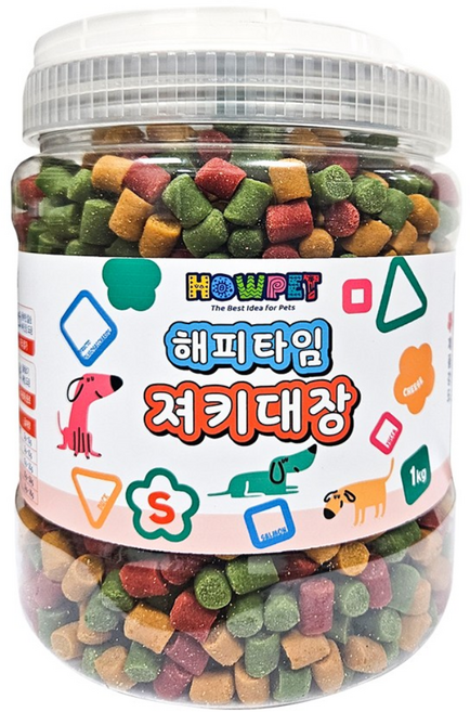 하우펫 해피타임 져키대장 S 1kg 대용량 알러지예방 강아지 교육용 훈련용 노즈워크 칭찬간식 황태져키, 1개, 져키S