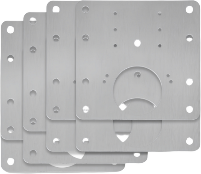 준성유통 가구 장농 싱크대 경첩 사각 보강판 플레이트 수리 문짝 판, 10개