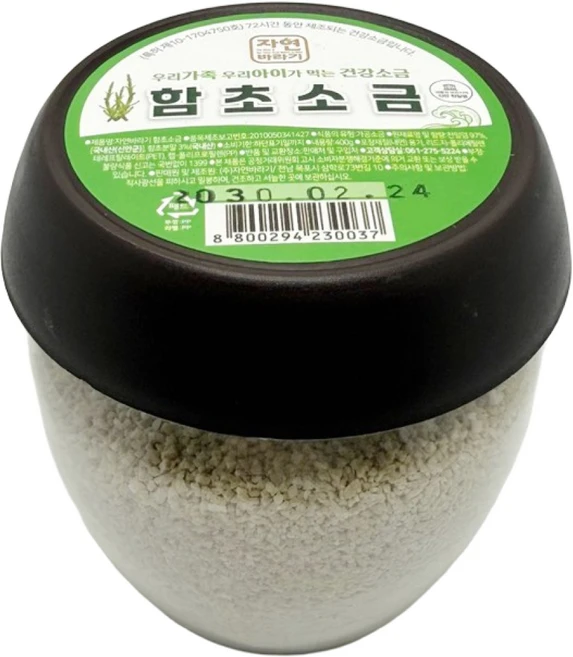 자연바라기 함초소금, 1개, 400g - 쿠팡