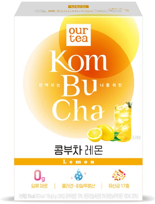 아워티 쟈뎅 콤부차 레몬, 5g, 30개입, 1개 - 쿠팡