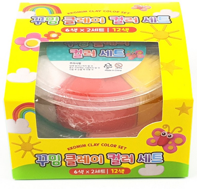 꾸밈 클레이 12색 컬러세트, 1개