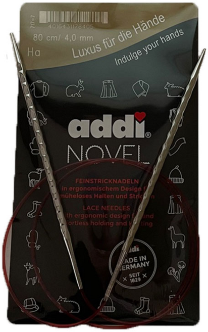 [ADDI] 독일 아디 노블 메탈 롱팁 줄바늘 80cm 대바늘 뜨개바늘, 1개