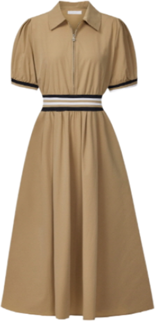 스포티 배색 집업 원피스_INI6M1OP3501