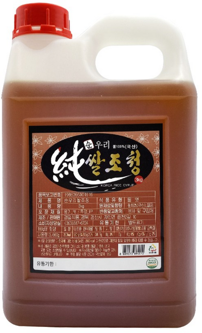 국산 우리 쌀로 만든 전통양조 우리 쌀조청, 1개, 3kg