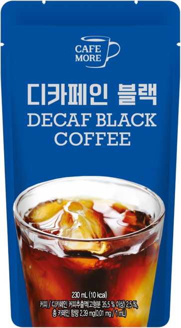[카페모어] 디카페인 블랙 (230ml 10개입) 몸에도 좋은 건강한 커피, 230ml, 10개