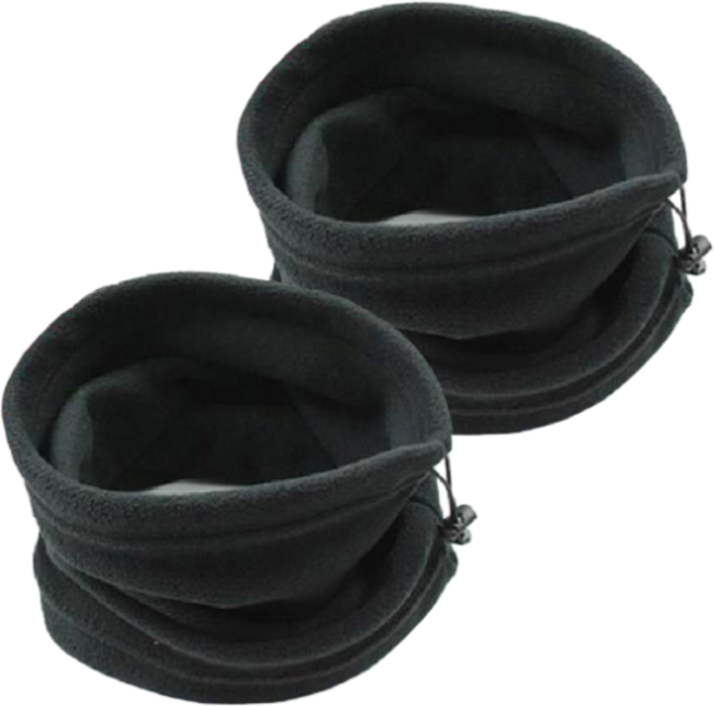 보온 방한 기모 넥워머 목토시 헤어두건 블랙 2개