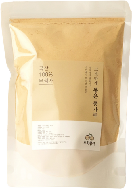 오곡형제 쪄서 볶은 국산 콩가루 500g 콩고물 떡고물 인절미가루, 2개