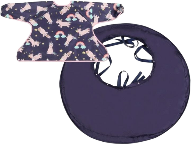 연재스픽 이유식매트 이유식 통합 매트 턱받이 자기주도 자기주도이유식 자기주도턱받이 식판앞치마 이유식앞치마 이유식턱받이 자기주도이유식매트, 무지개 유니콘, 1개, 1개입