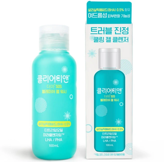 클리어티앤 더마 SOS 블레미쉬 젤 워시, 1개, 100ml - 쿠팡