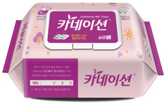 카네이션 엠보싱 캡형 대형물티슈 60매X20팩 (200*300mm), 60개입, 20개
