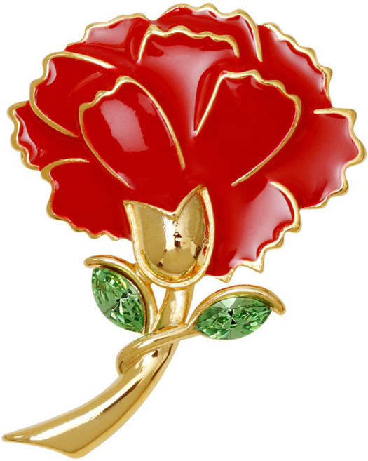 CRICRI 스와로브스키 크리스탈 카네이션 브로치 어버이날 스승의날 선물 B1302