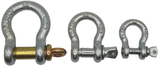 단조 샤클 샥클 BC 3/8 1/2 5/8 3/4, 10개