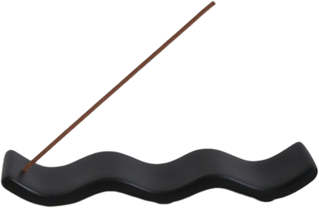 케이트가든 웨이브 세라믹 인센스 홀더, 블랙