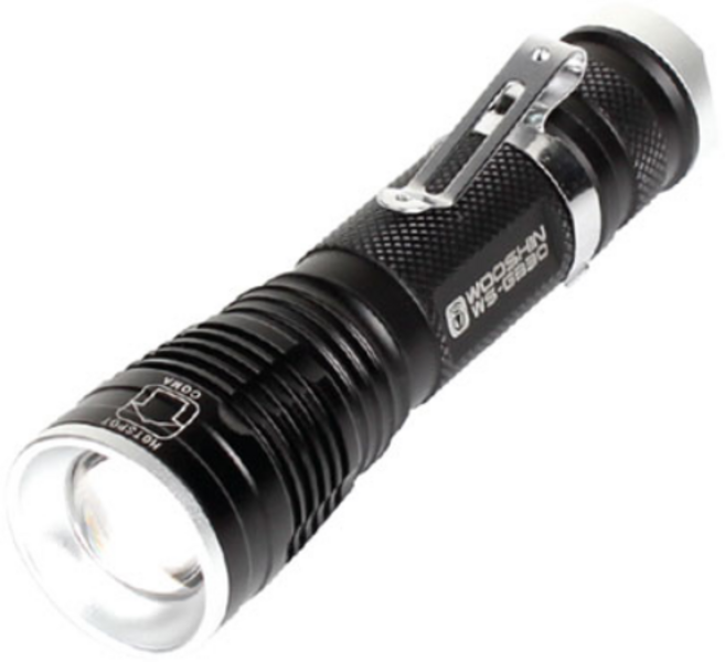 우신벨로프 WS-G330 크리 XML-U2 충전줌라이트(1198루멘) 검정색, 블랙, 1개