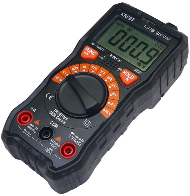 KR테크 KR-100MT 디지털 멀티 테스터기, 1개