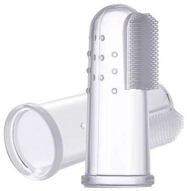 리치벨라 실리콘 위생 손가락 칫솔 강아지 애완견 고양이 반려동물, 5개