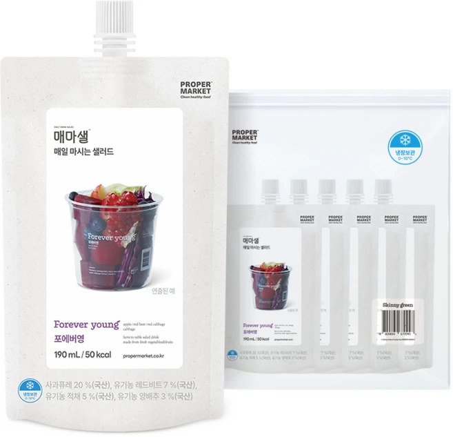 [프로퍼마켓] 매마샐 포에버영, 5개, 190ml - 쿠팡