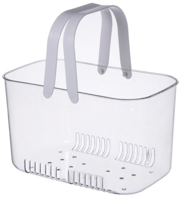 에이프런 물빠짐 목욕바구니 투명 수영, 화이트