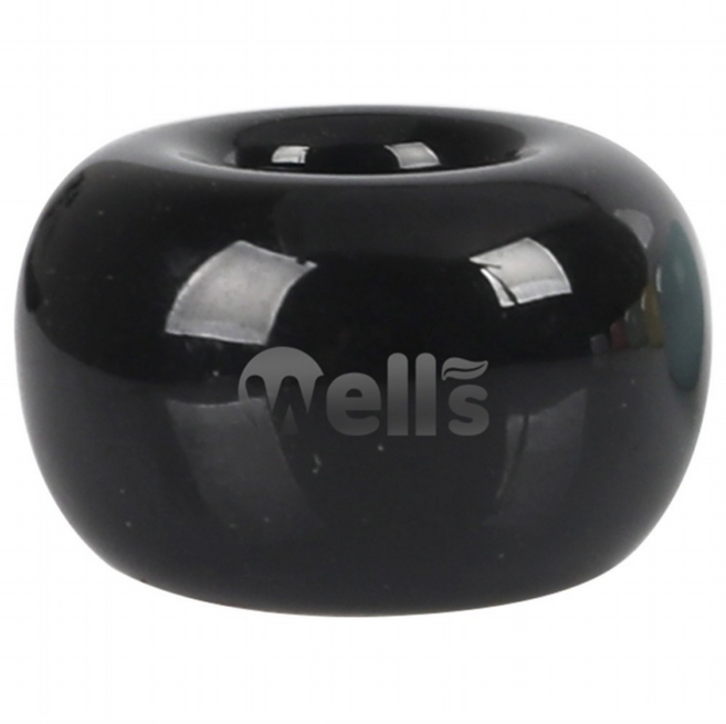 웰스 스탠드형 세라믹 칫솔꽂이 1개, 블랙