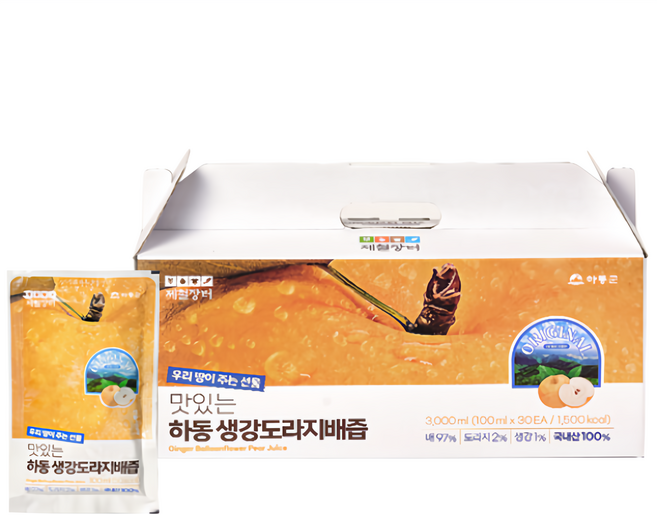 제철장터 맛있는 하동 생강도라지배즙 30p, 1개, 3L