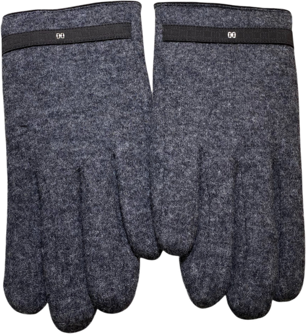 닥스 남성 DD로고 다크그레이 울 장갑(스마트폰터치가능)