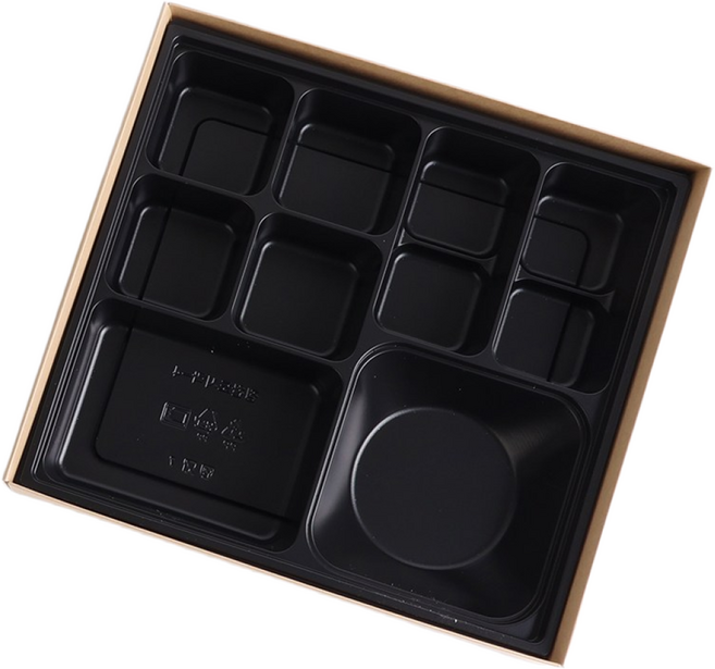 정찬이지4호 세트 정찬도시락 고급도시락 한식 일회용 조립완제품, 1박스, 4세트