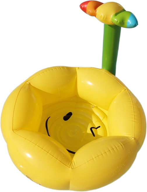 유앤펫 강아지 스마일 꽃 튜브 여름 물놀이 수영, 1개