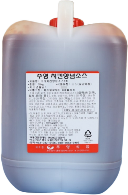 주영식품 치킨양념소스 10kg, 1개