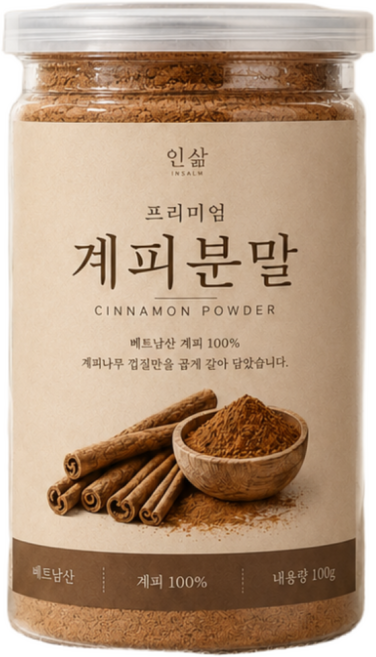 프리미엄 계피가루 분말, 3개, 100g
