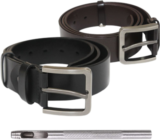 클라민 남자 통가죽 허리띠 캐주얼 벨트 혁대 펀칭포함 1+1