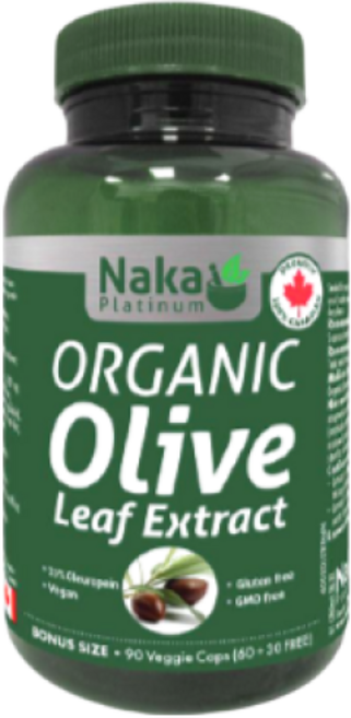 유기농 올리브잎 추출물 500mg 90베지캡슐 올러유러핀 20% 함유 나카 플래티넘 캐나다 직구, 1개, 90정